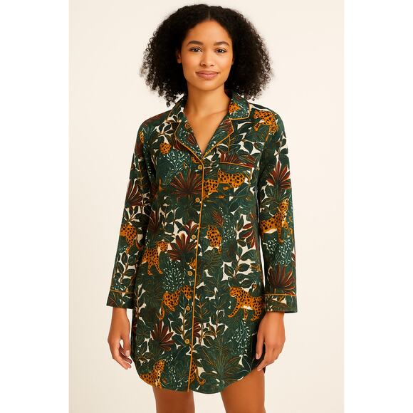 World Market Other - World Market Jungle Print Flannel Nightshirt – Size S/M